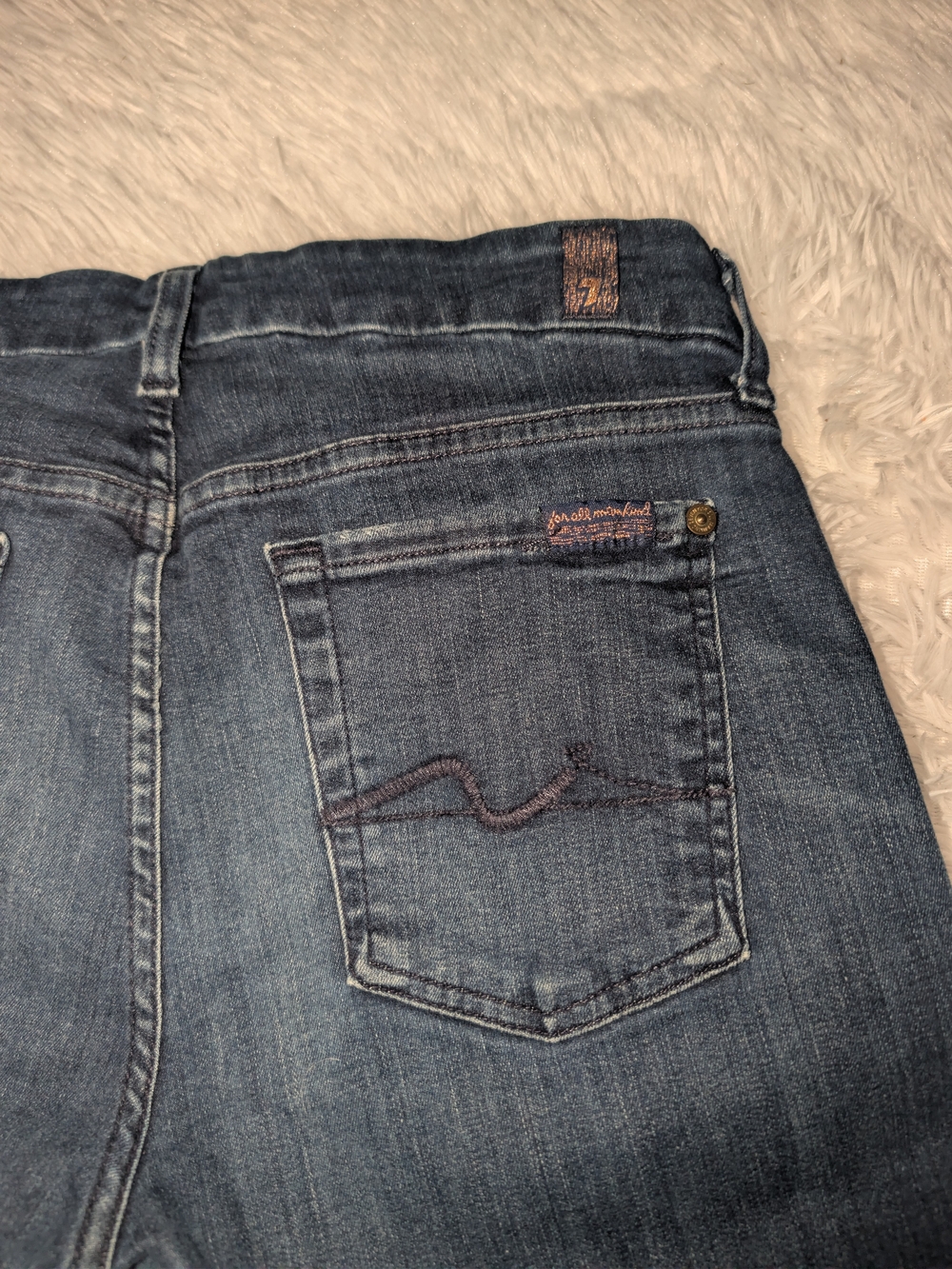 7 For All Mankind "The Skinny" Women’s Dark Wash Blue Jeans
